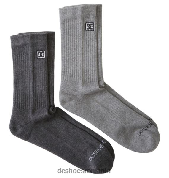 DC Shoes șosete dc pentru bărbați, pachet de 2 X0FD0120 erica gri deschis