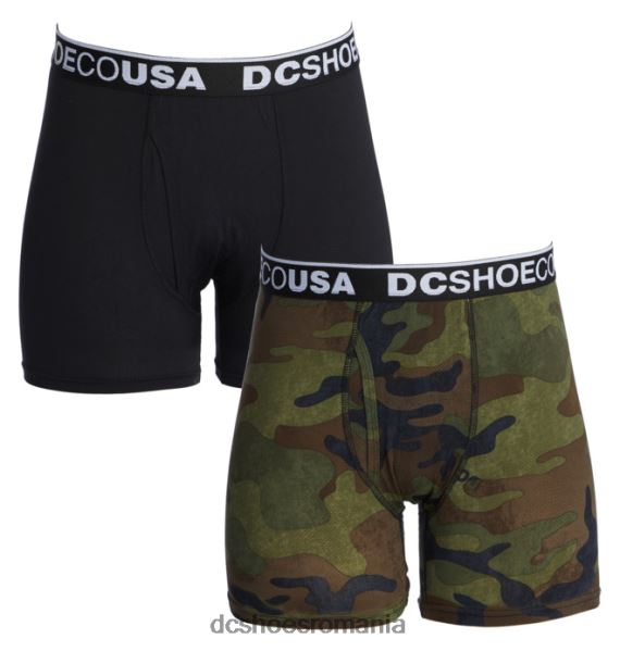 DC Shoes boxer pentru bărbați the performer, pachet de 2 X0FD0421 dc woodland camo/negru