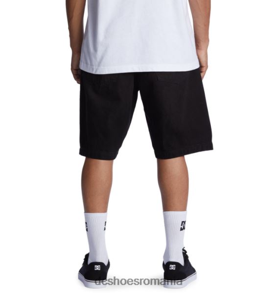 DC Shoes pantaloni scurți din denim largi pentru bărbați X0FD0126 spălare neagră