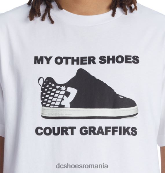 DC Shoes tricou bronze56k x dc court heritage pentru bărbați X0FD0220 alb