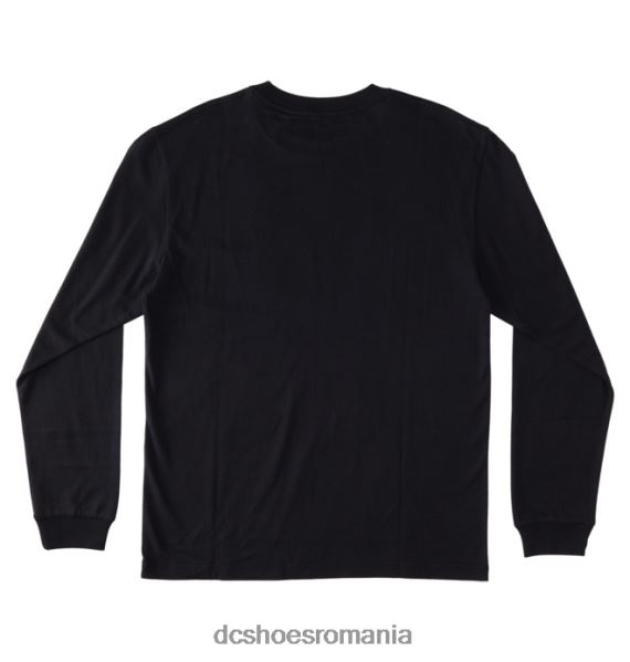 DC Shoes tricou cu mânecă lungă dc square star pentru bărbați X0FD0416 negru