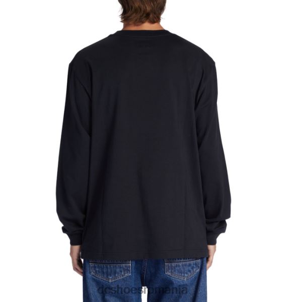 DC Shoes tricou cu mânecă lungă dc square star pentru bărbați X0FD0416 negru