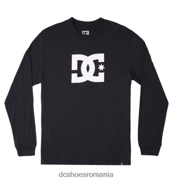 DC Shoes tricou cu mânecă lungă dc star pentru bărbați X0FD068 negru