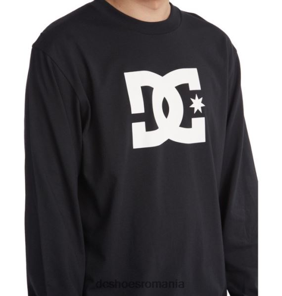 DC Shoes tricou cu mânecă lungă dc star pentru bărbați X0FD068 negru