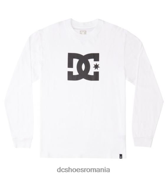 DC Shoes tricou cu mânecă lungă dc star pentru bărbați X0FD069 alb