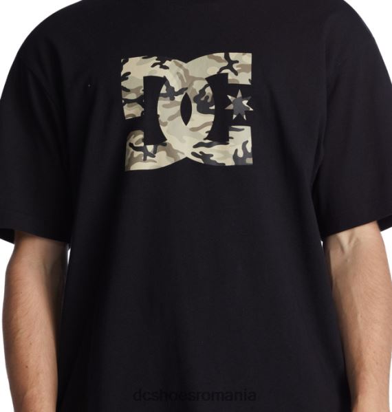 DC Shoes tricou dc star fill heritage pentru bărbați X0FD076 camo negru/piatra