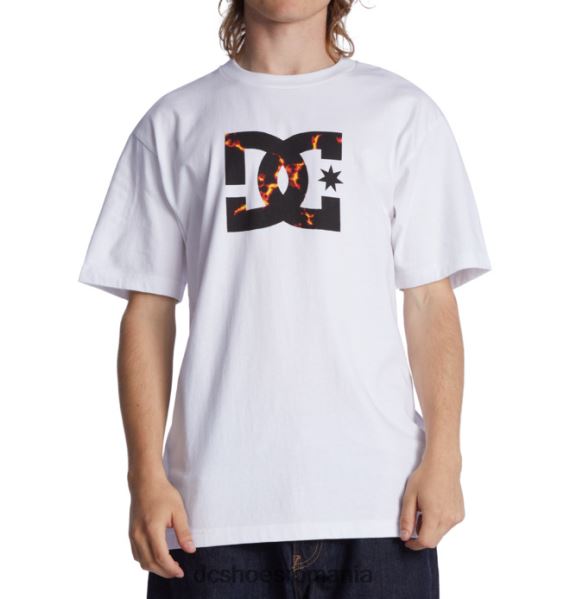 DC Shoes tricou dc star fill heritage pentru bărbați X0FD077 alb/foc