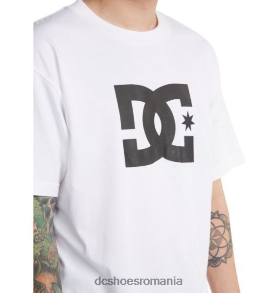 DC Shoes tricou dc star pentru bărbați X0FD0400 alb