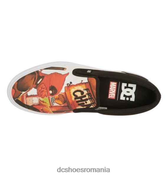 DC Shoes pantofi cu slip-on manual deadpool x dc marvel pentru bărbați X0FD0392 imprimeu alb/negru