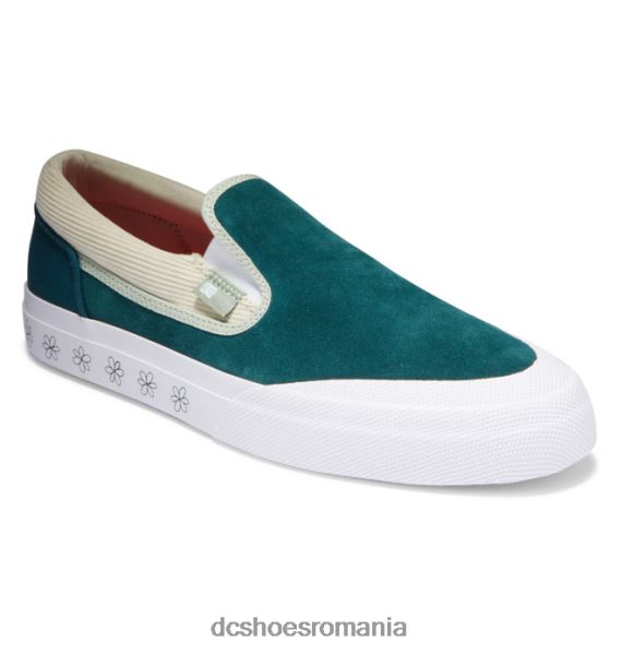 DC Shoes pantofi slip-on manual x susie X0FD0375 teal întunecat
