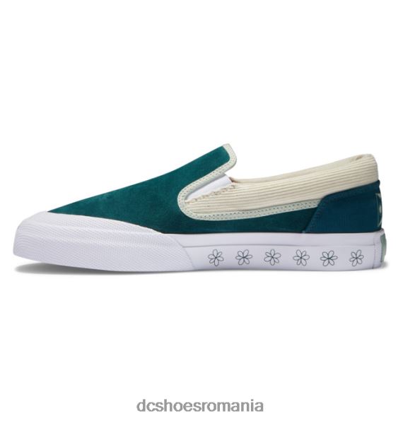 DC Shoes pantofi slip-on manual x susie X0FD0375 teal întunecat