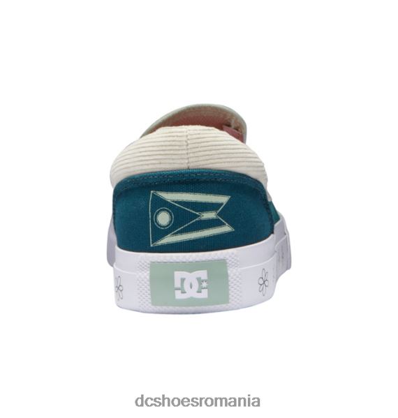 DC Shoes pantofi slip-on manual x susie X0FD0375 teal întunecat