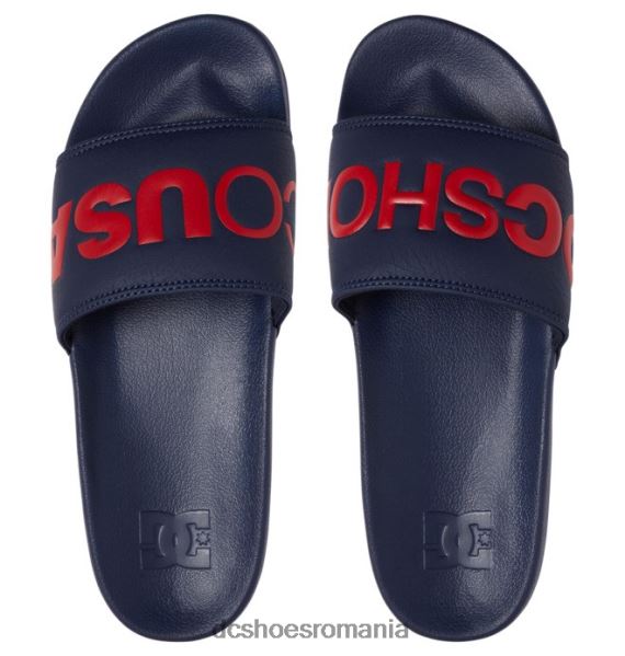 DC Shoes dc slide - sandale slider pentru barbati X0FD0240 bleumarin/roșu