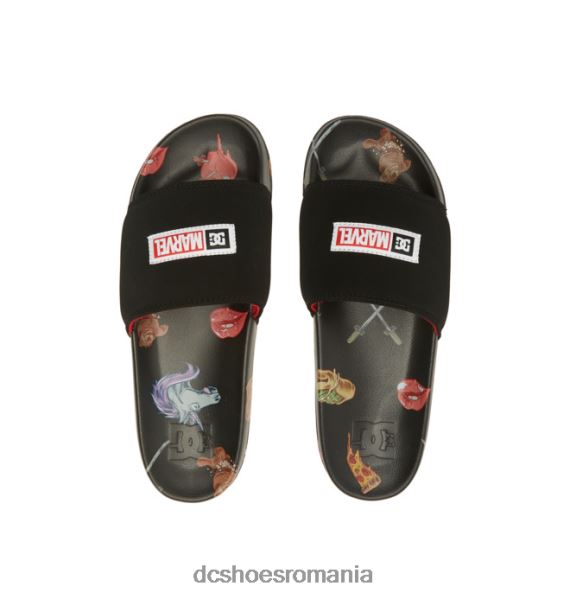DC Shoes tobogane marvel deadpool x dc pentru bărbați X0FD0353 imprimeu negru