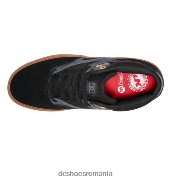 DC Shoes pantofi pentru skateboard kalis vulc pentru bărbați X0FD0177 negru/gumă
