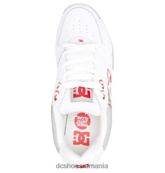 DC Shoes pantofi versatili pentru bărbați X0FD0383 alb/gri/rosu