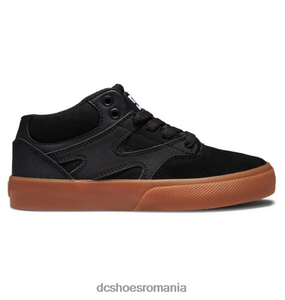 DC Shoes pantofi pentru copii kalis vulc mid-top X0FD0515 negru/gumă