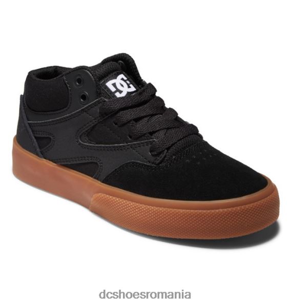 DC Shoes pantofi pentru copii kalis vulc mid-top X0FD0515 negru/gumă