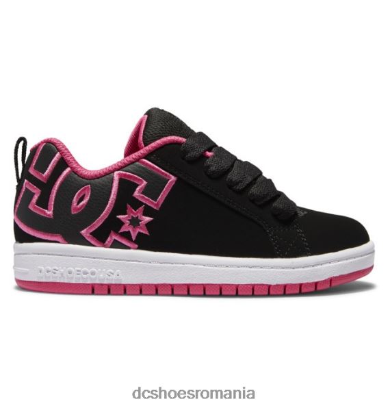 DC Shoes pantofi de curte graffik pentru copii X0FD0544 sablon negru/roz