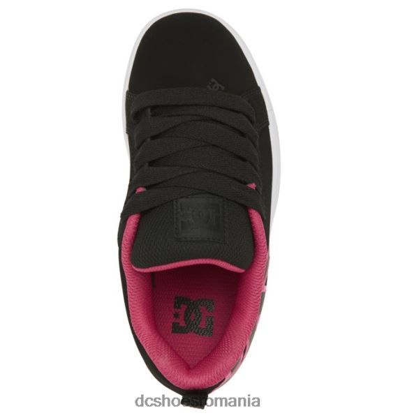 DC Shoes pantofi de curte graffik pentru copii X0FD0544 sablon negru/roz