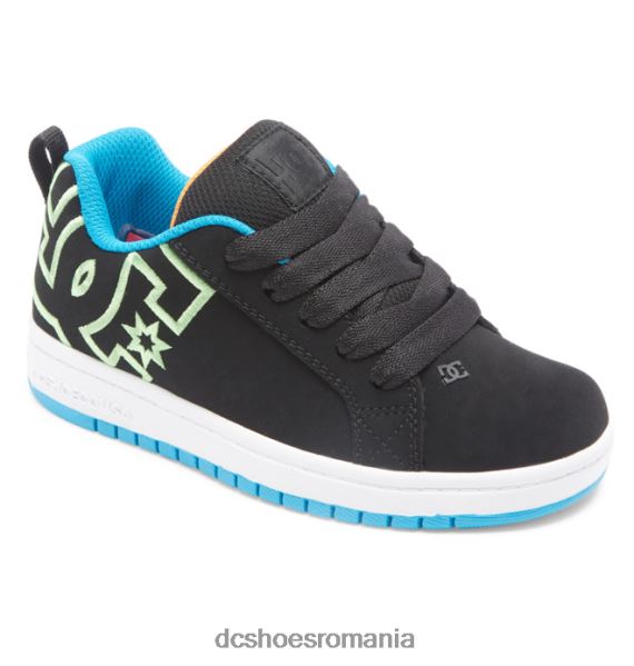 DC Shoes pantofi de curte graffik pentru copii X0FD0550 negru/alb/verde