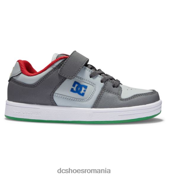 DC Shoes pantofi copii manteca 4 din dantela elastica X0FD0508 gri/albastru