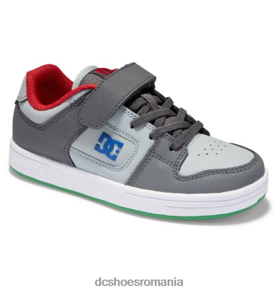DC Shoes pantofi copii manteca 4 din dantela elastica X0FD0508 gri/albastru