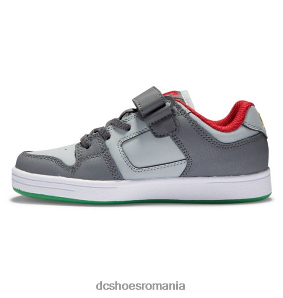 DC Shoes pantofi copii manteca 4 din dantela elastica X0FD0508 gri/albastru