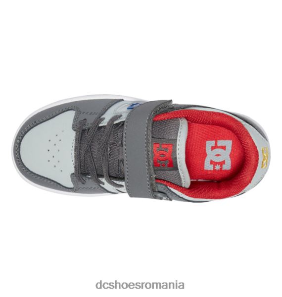 DC Shoes pantofi copii manteca 4 din dantela elastica X0FD0508 gri/albastru