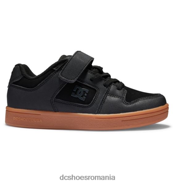 DC Shoes pantofi copii manteca 4 din dantela elastica X0FD0511 alb negru
