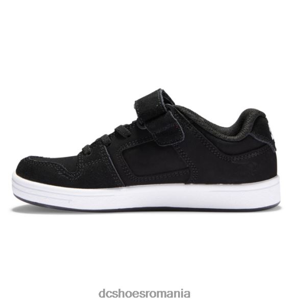 DC Shoes pantofi copii manteca 4 din dantela elastica X0FD0554 alb negru