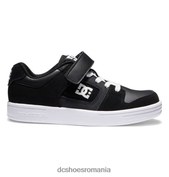 DC Shoes pantofi copii manteca 4 din dantela elastica X0FD0572 alb negru