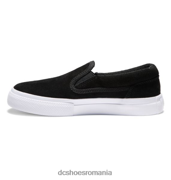 DC Shoes pantofi din piele intoarsa manual pentru copii X0FD0509 alb negru