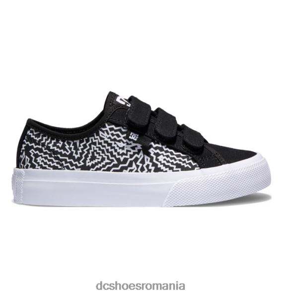 DC Shoes pantofi v manual pentru copii X0FD0534 imprimeu alb/negru