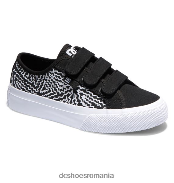 DC Shoes pantofi v manual pentru copii X0FD0534 imprimeu alb/negru