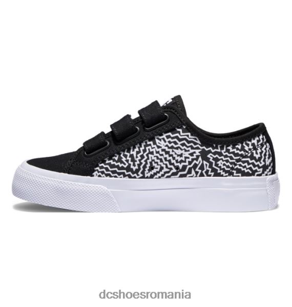 DC Shoes pantofi v manual pentru copii X0FD0534 imprimeu alb/negru