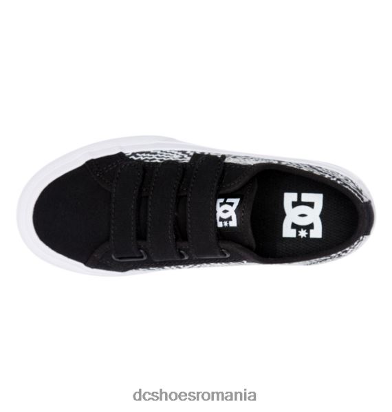 DC Shoes pantofi v manual pentru copii X0FD0534 imprimeu alb/negru