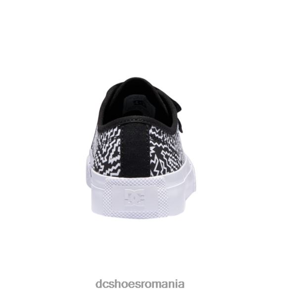 DC Shoes pantofi v manual pentru copii X0FD0534 imprimeu alb/negru