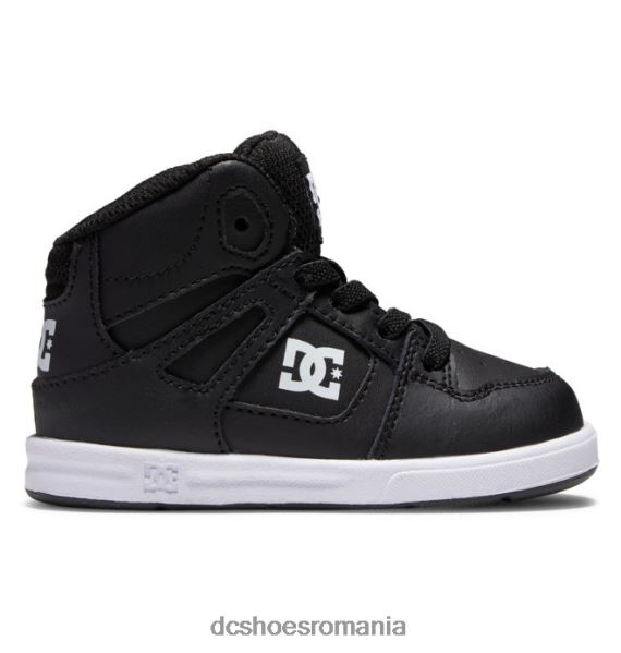 DC Shoes pantofi înalți puri pentru copil mic X0FD0547 alb negru