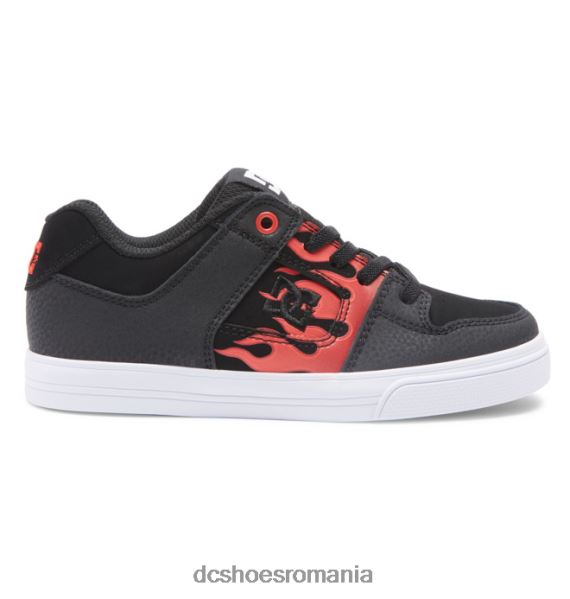 DC Shoes elastic pur - pantofi slip-on pentru baieti X0FD0555 roșu/gri