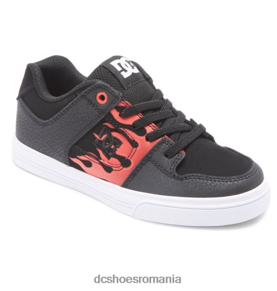 DC Shoes elastic pur - pantofi slip-on pentru baieti X0FD0555 roșu/gri