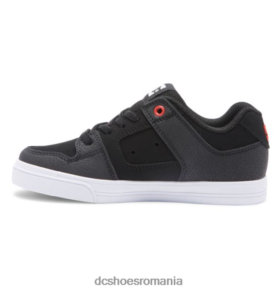 DC Shoes elastic pur - pantofi slip-on pentru baieti X0FD0555 roșu/gri