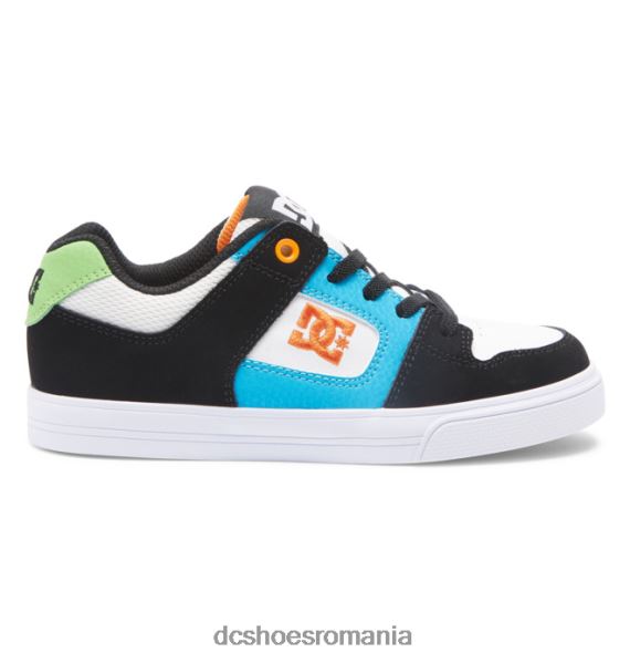DC Shoes elastic pur - pantofi slip-on pentru baieti X0FD0570 alb/negru/albastru