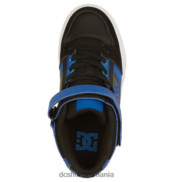 DC Shoes pantofi cu dantelă elastică pură pentru copii X0FD0513 negru/albastru/rosu