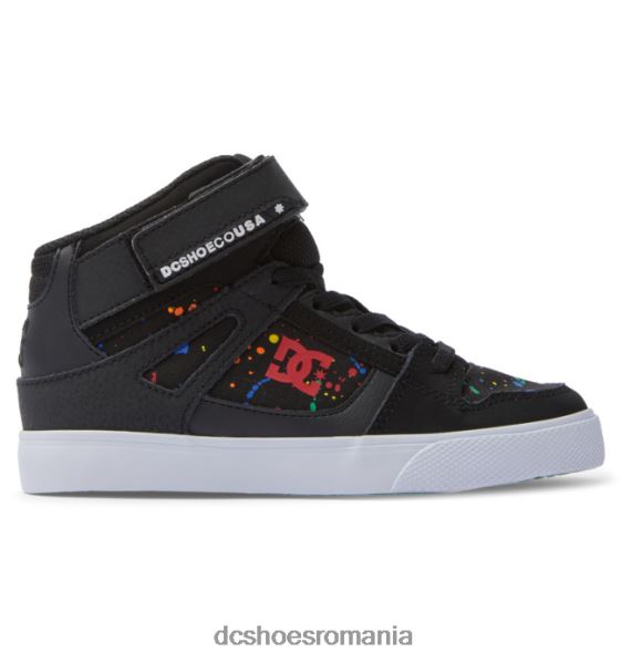 DC Shoes pantofi cu dantelă elastică pură pentru copii X0FD0526 negru/ stropire
