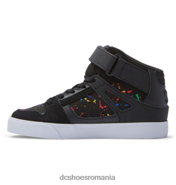 DC Shoes pantofi cu dantelă elastică pură pentru copii X0FD0526 negru/ stropire