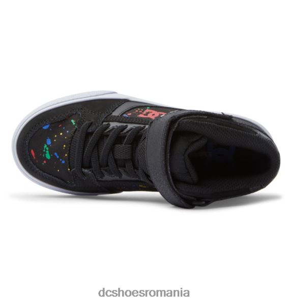 DC Shoes pantofi cu dantelă elastică pură pentru copii X0FD0526 negru/ stropire