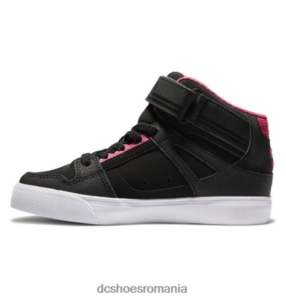 DC Shoes pantofi cu dantelă elastică pură pentru copii X0FD0529 negru roz