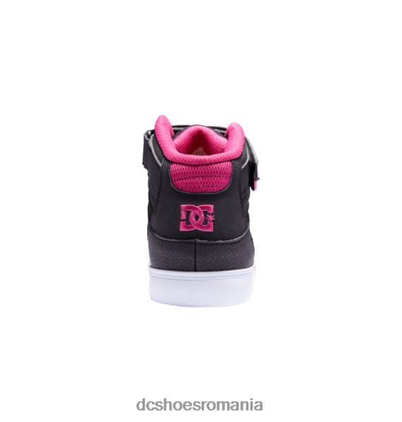 DC Shoes pantofi cu dantelă elastică pură pentru copii X0FD0529 negru roz