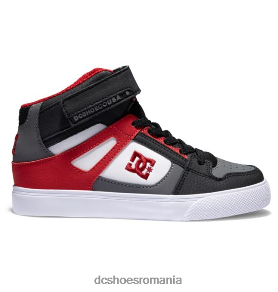 DC Shoes pantofi cu dantelă elastică pură pentru copii X0FD0539 alb/gri/rosu